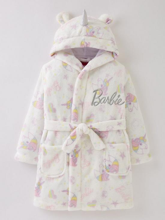 front image of barbie-girls-barbie-unicorn-dressing-gown--nbspwhite