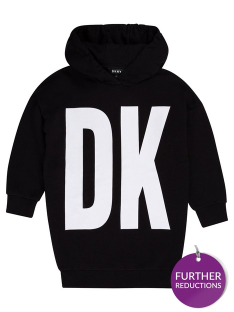 dkny-girls-logo-hooded-sweat-dress-black