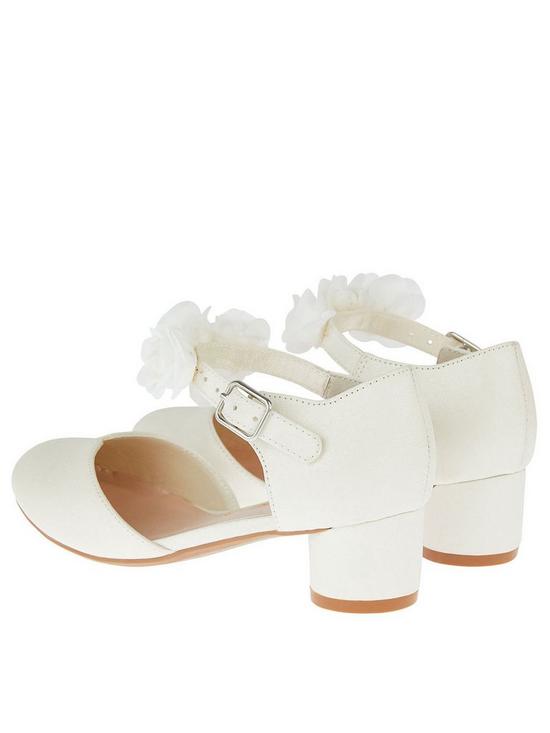 stillFront image of monsoon-girls-shimmer-two-part-corsage-heel-shoes-ivory