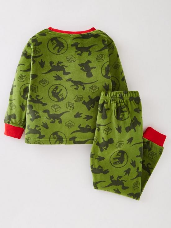 back image of jurassic-park-boys-jurassic-world-all-over-print-fleece-pyjamas