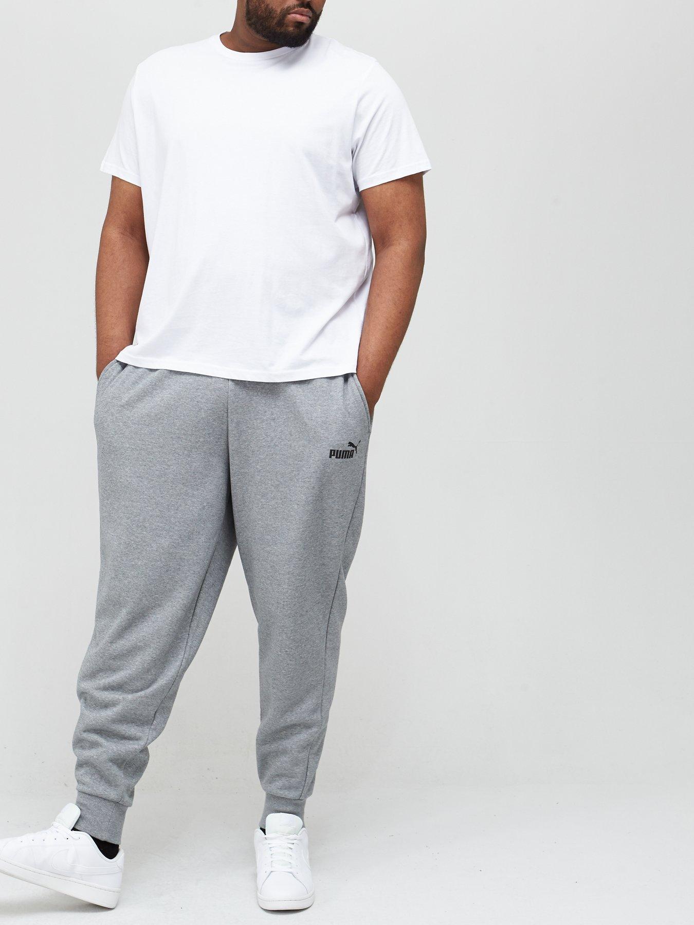 Puma Plus Size Essential Logo Joggers Medium Grey Heather littlewoods