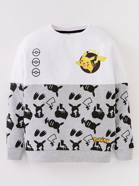 pokemon-boys-pikachu-panel-sweatshirt-greynbsp