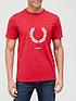 fred-perry-print-registration-t-shirt-redfront