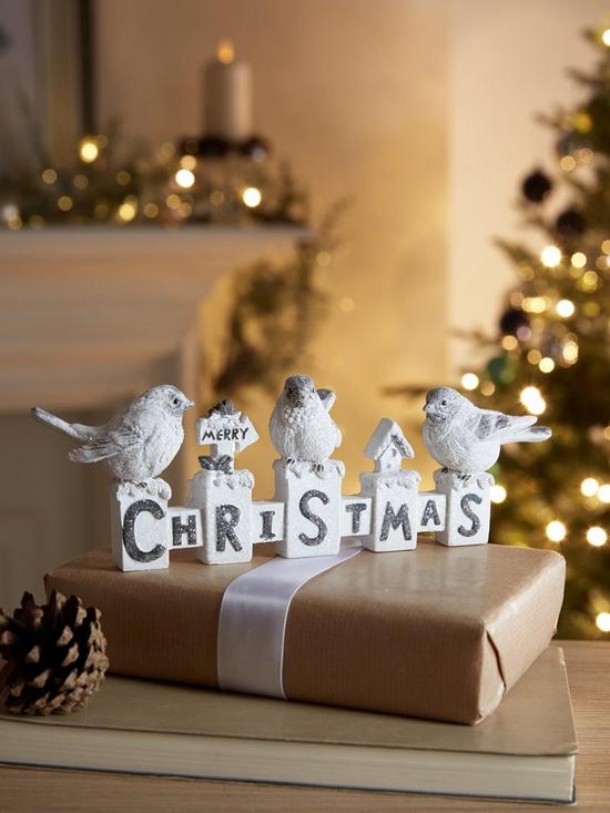front image of heaven-sends-christmas-letters-with-birds-room-sign