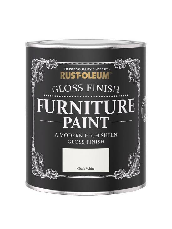 front image of rust-oleum-gloss-furniture-paint-chalk-white-750ml