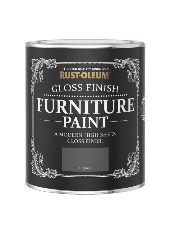 front image of rust-oleum-gloss-furniture-paint-graphite-750ml