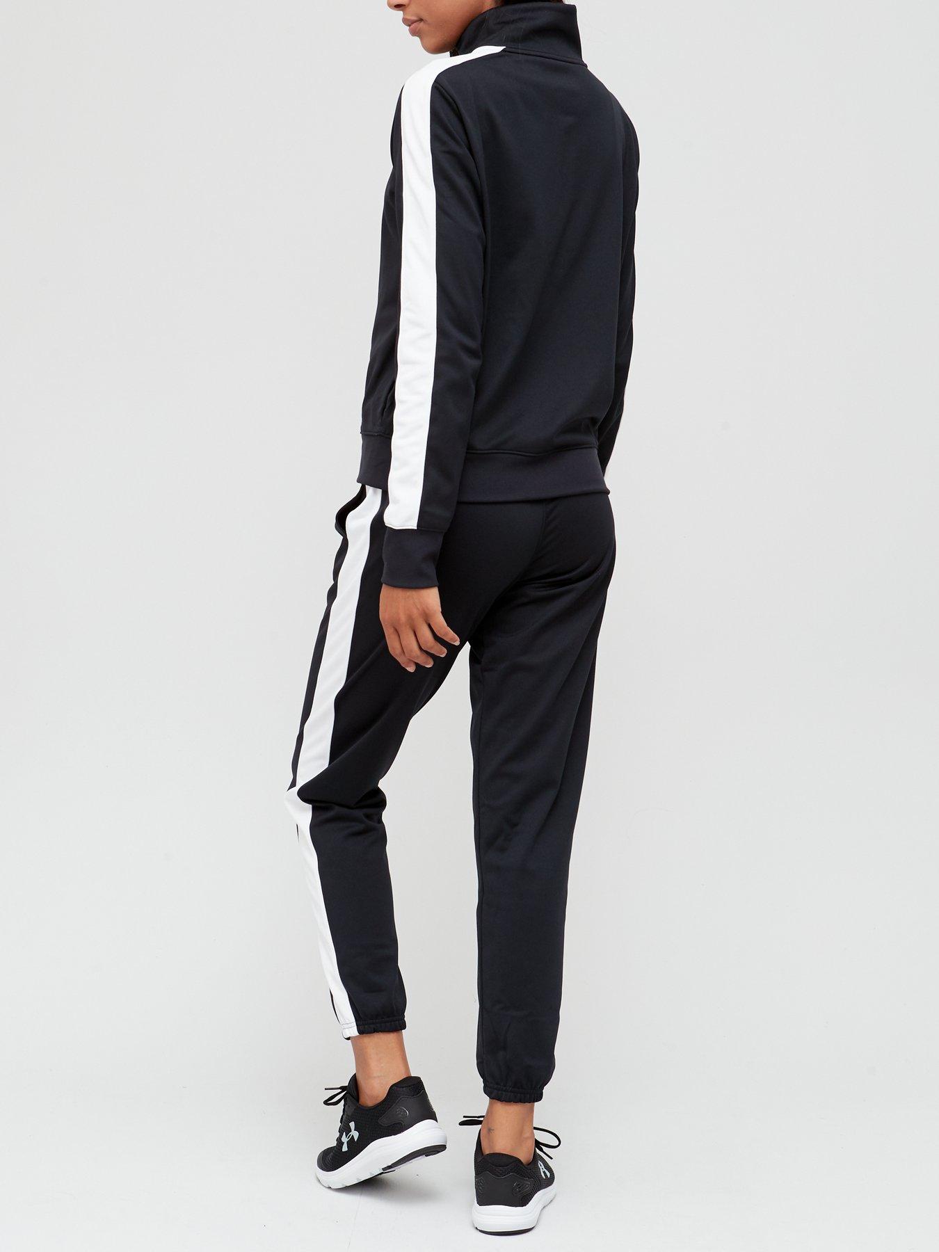 adidas Sportswear Womens 3 Stripe Tracksuit - Black/White