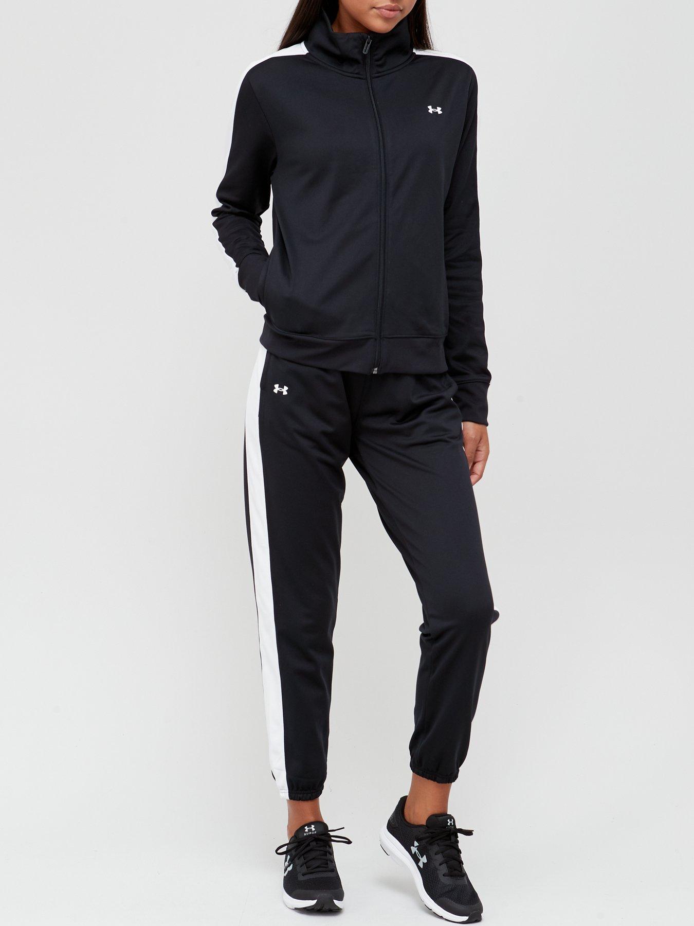 adidas Sportswear Womens 3 Stripe Tracksuit - Black/White