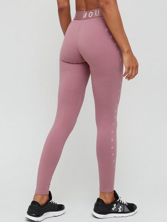 stillFront image of under-armour-training-favourite-graphic-leggings-pink