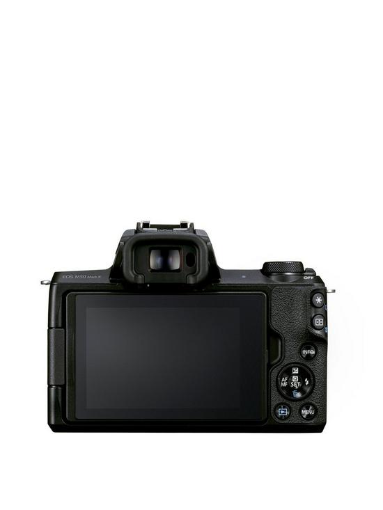 stillFront image of canon-eos-m50-mark-ii-csc-camera-ef-m15-45mm-lens-sb130-16gb-kit-black