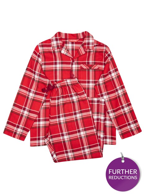 minijammies-unisex-mini-me-frankie-check-long-sleeve-woven-pyjamas-red