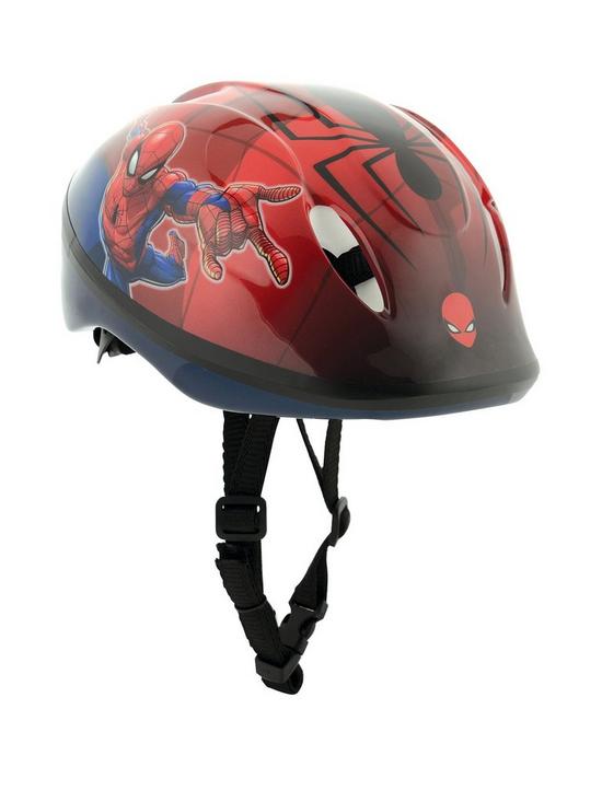 front image of spiderman-safety-helmet
