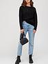  image of v-by-very-knitted-pocket-rib-detail-jumper-black
