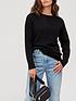  image of v-by-very-knitted-pocket-rib-detail-jumper-black