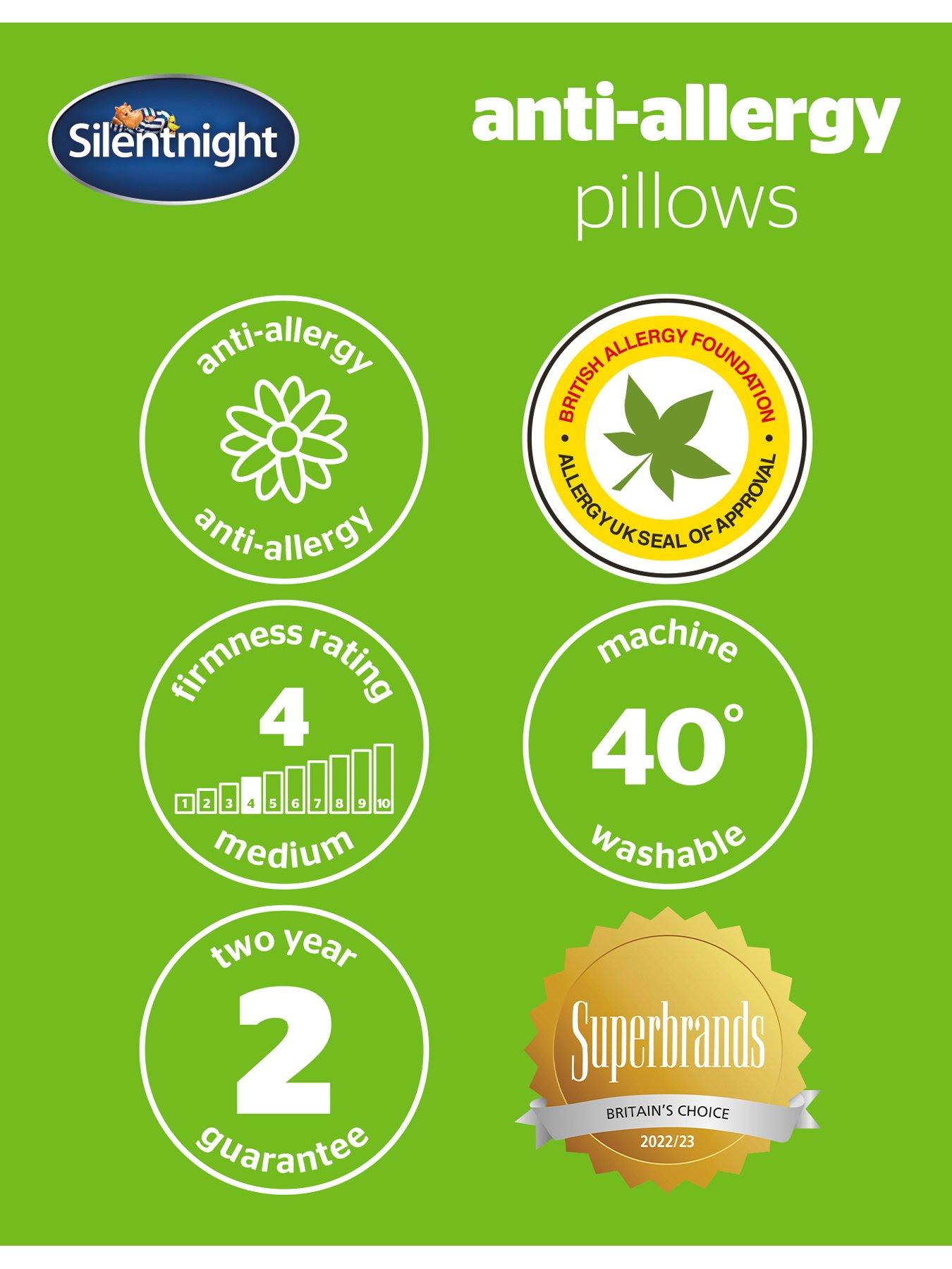 Image 7 of 7 of Silentnight Anti&nbsp;Allergy, Anti Bacterial Pillow Pair
