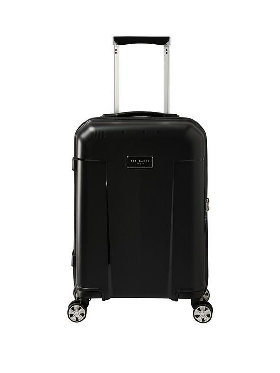 front image of ted-baker-flying-colours-small-suitcase-jet-black