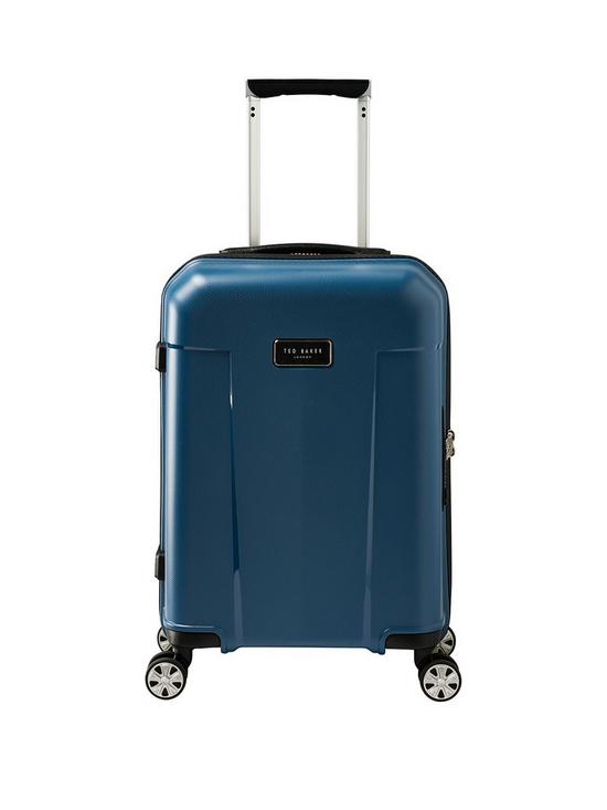front image of ted-baker-flying-colours-small-suitcase-baltic-blue