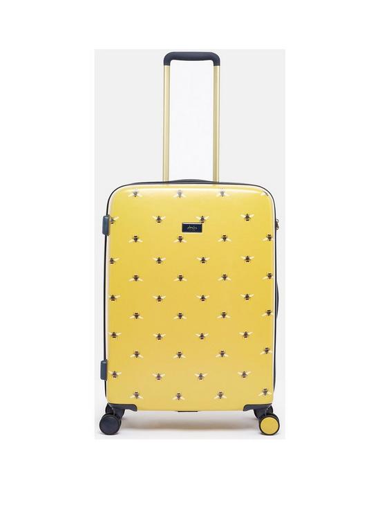 front image of joules-botanical-bee-medium-trolley-suitcase