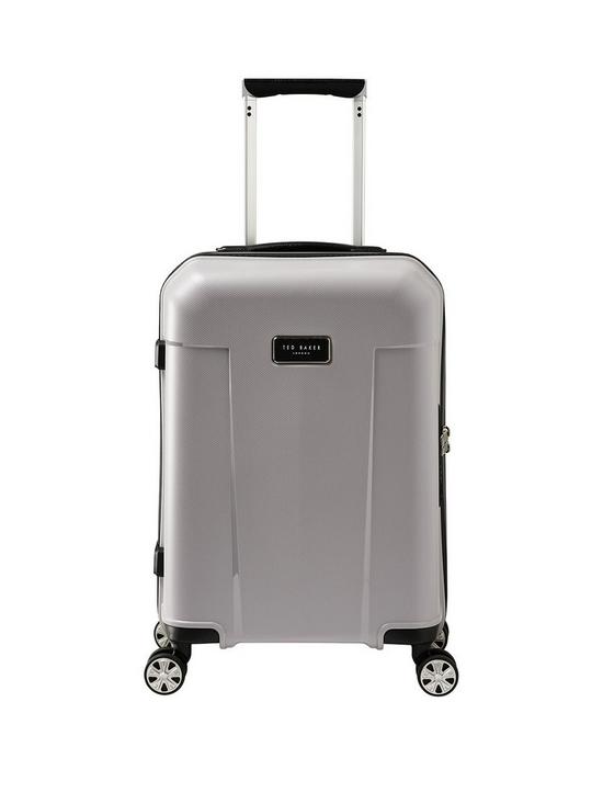 front image of ted-baker-flying-colours-small-suitcase-frost-grey