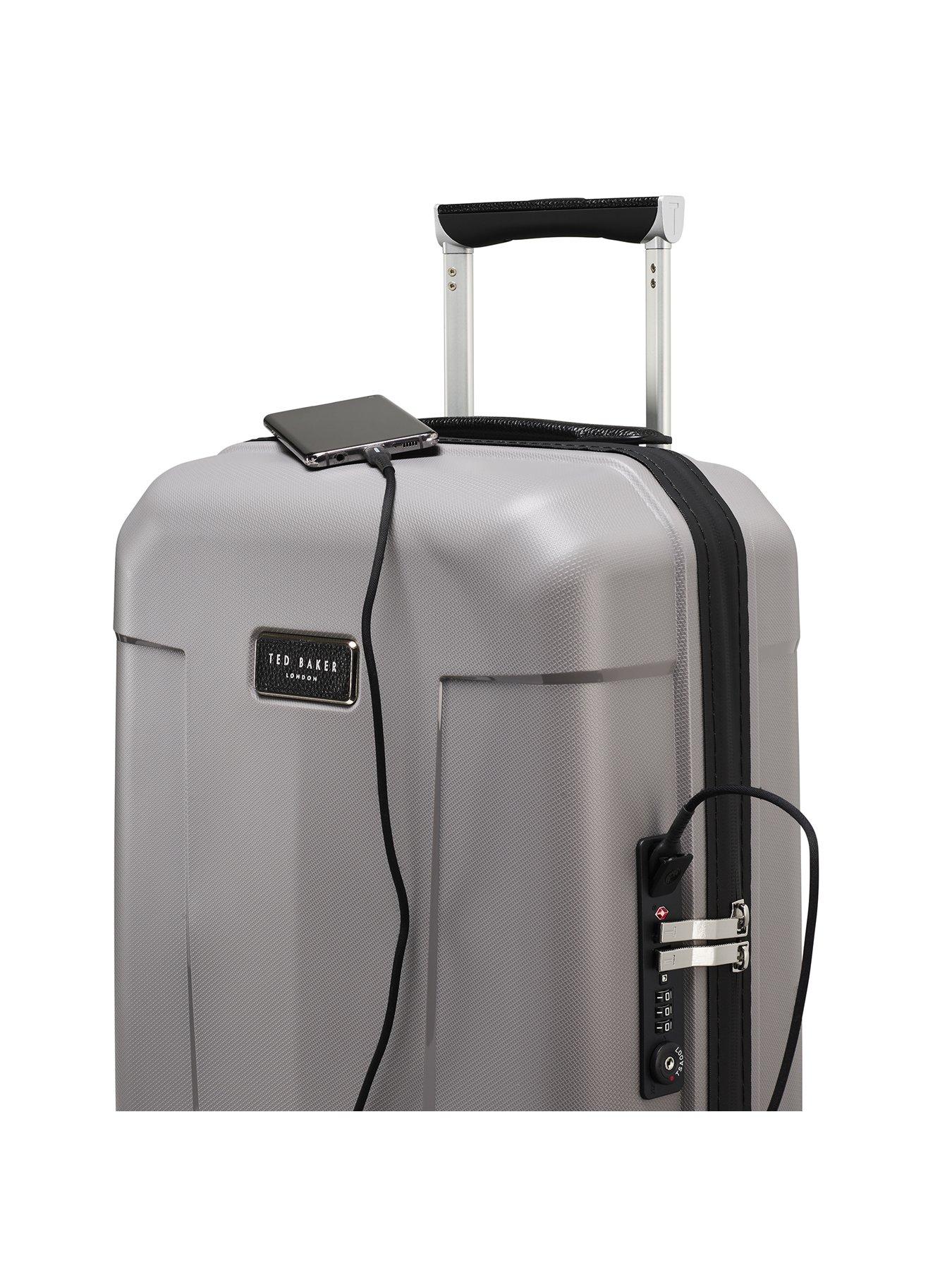  image of ted-baker-flying-colours-small-suitcase-frost-grey