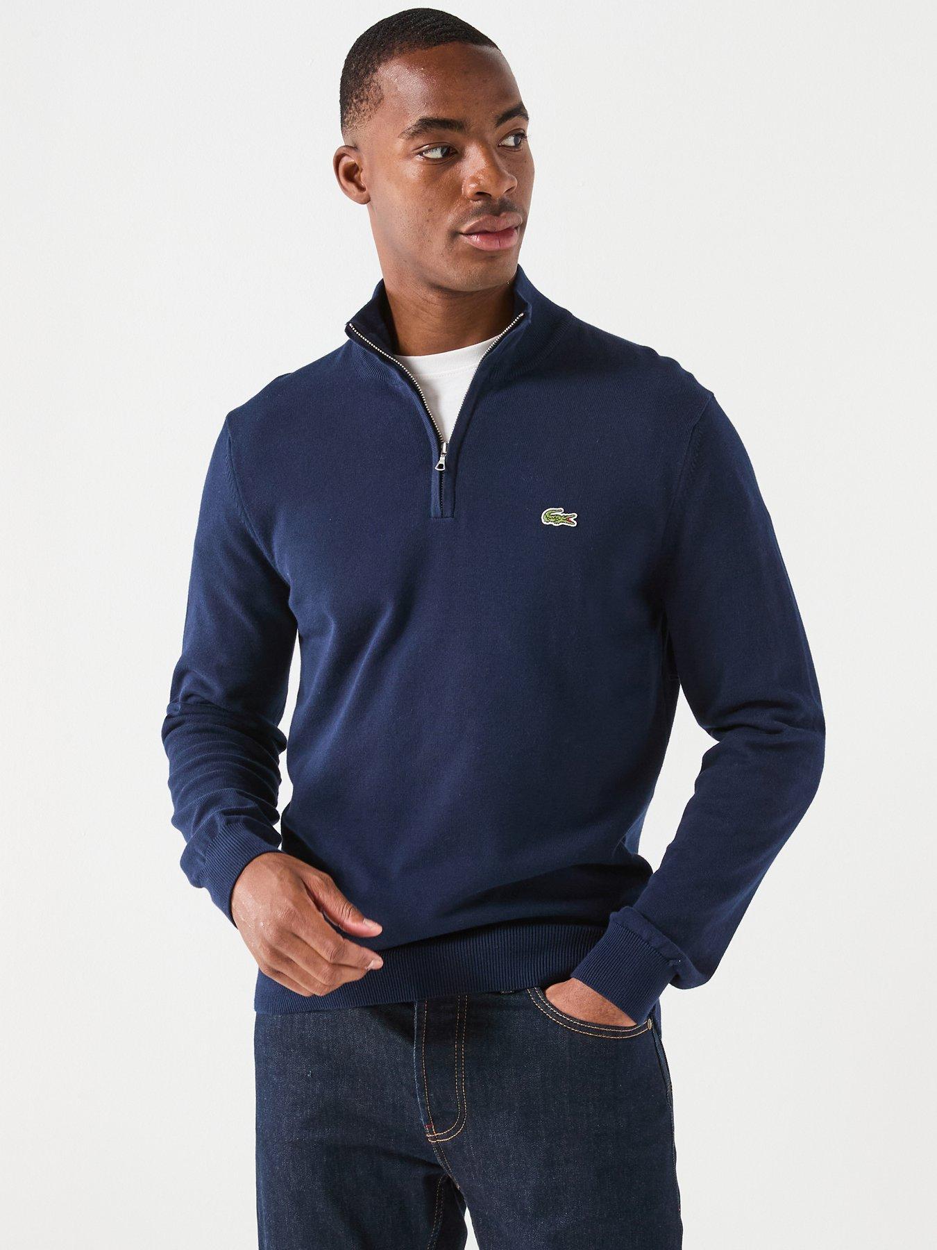 Lacoste Classic Half Zip Knitted Jumper - Navy
