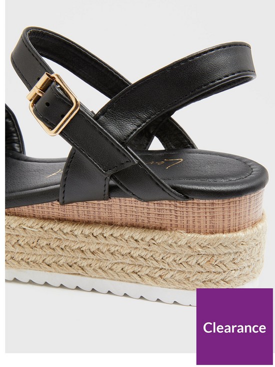 stillFront image of new-look-915-flatform-sandals-black