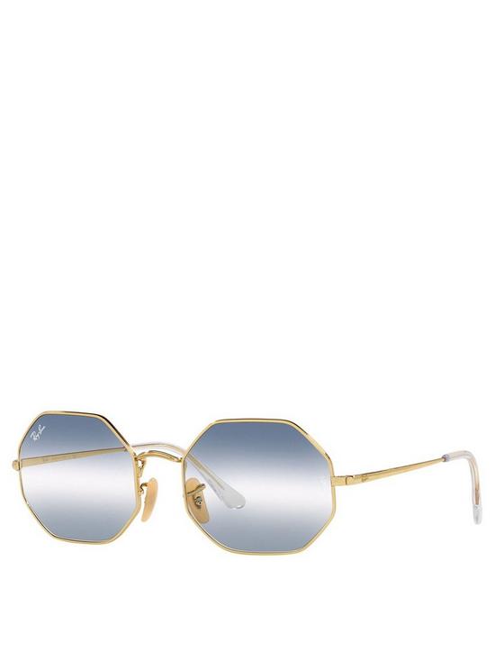 stillFront image of ray-ban-octagon-sunglasses-gold
