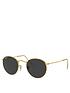  image of ray-ban-round-metal-sunglasses-gold