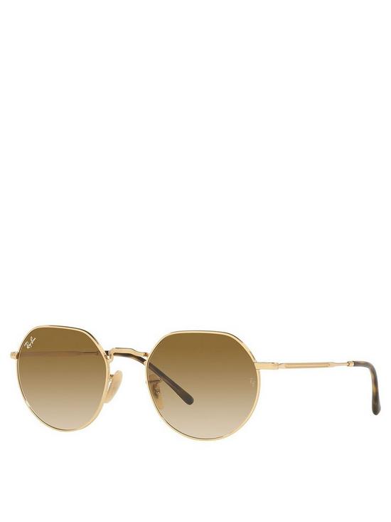 stillFront image of ray-ban-jack-sunglasses-gold