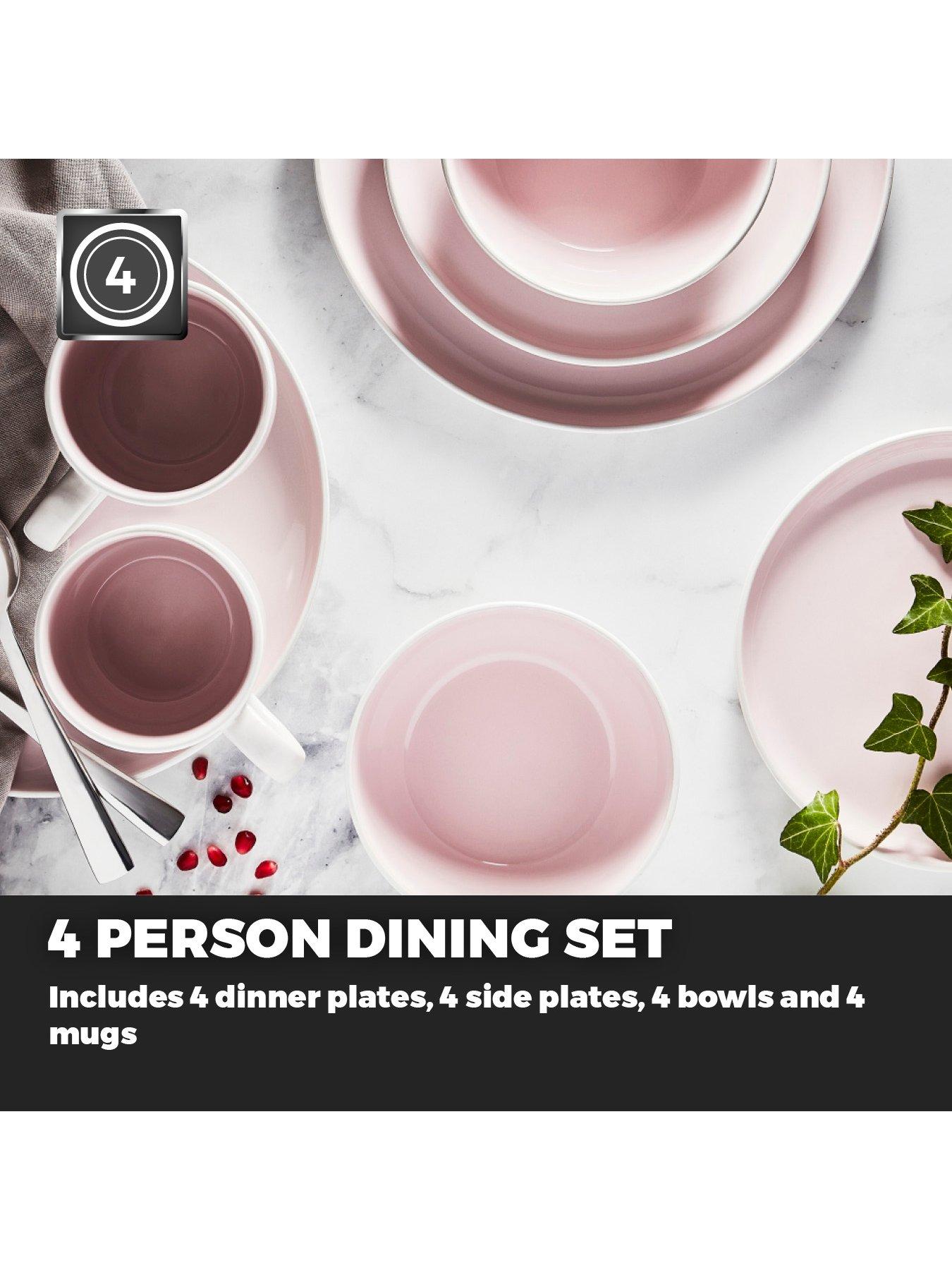  image of tower-oslo-pink-lemonade-16-piece-dinner-set