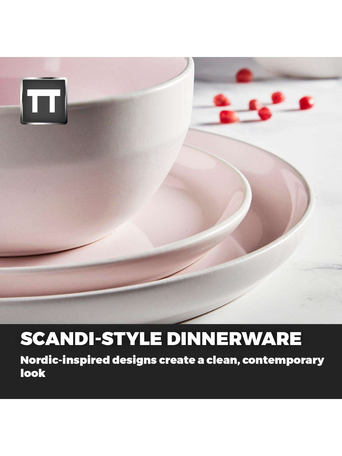  image of tower-oslo-pink-lemonade-16-piece-dinner-set