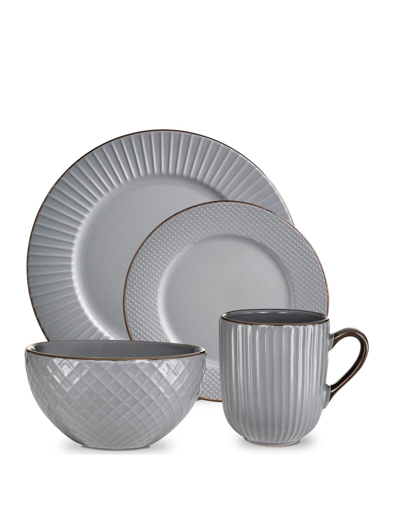 undefined Empire 16-Piece Dinner Set - Grey