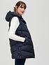  image of fig-basil-longline-quilted-gilet-navy