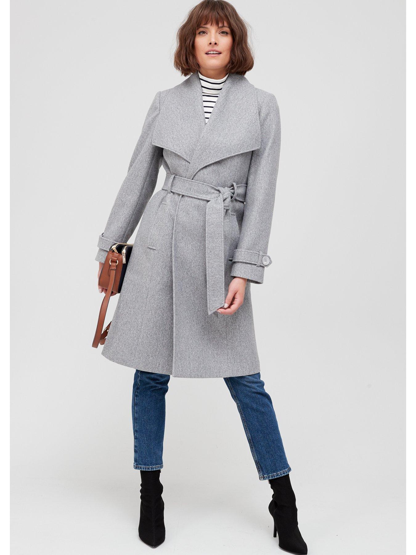 womens grey coats and jackets