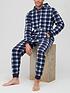 very-man-checked-lounge-set-navyoutfit