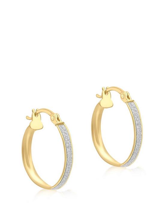 front image of love-gold-9ct-yellow-gold-25mm-tube-19mm-stardust-creole-earrings