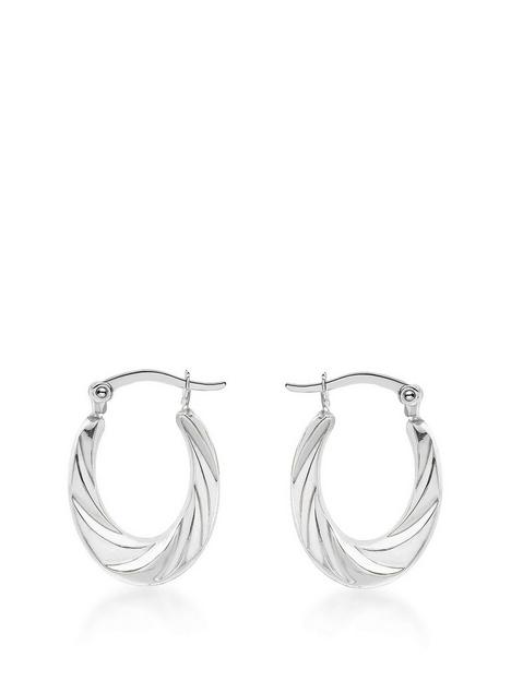 the-love-silver-collection-sterling-silver-193mm-x-26mm-twisted-oval-creole-earrings