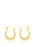  image of love-gold-9ct-yellow-gold-12mm-x-15mm-patterned-creole-earrings