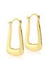  image of love-gold-9ct-yellow-gold-17mm-x-22mm-creole-earrings