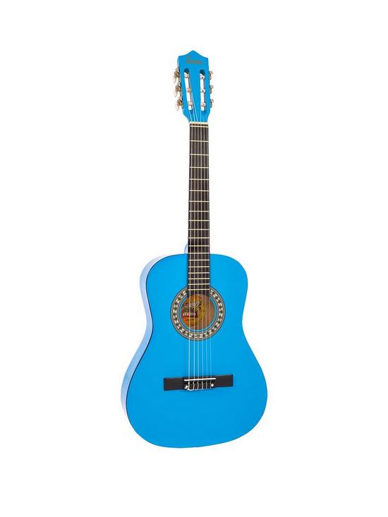 front image of encore-34-size-guitar-outfit-blue