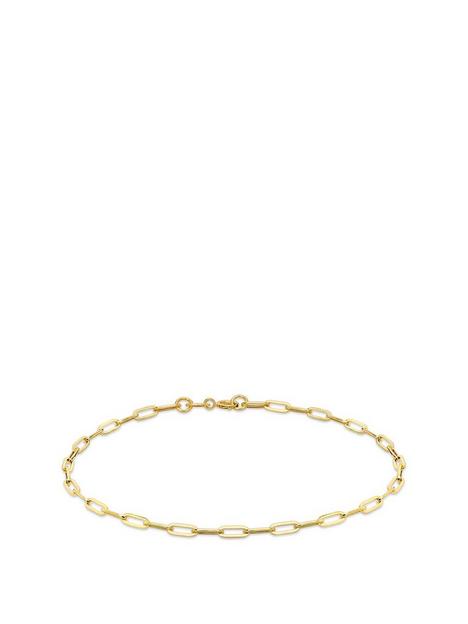 love-gold-9ct-gold-paper-chain-bracelet