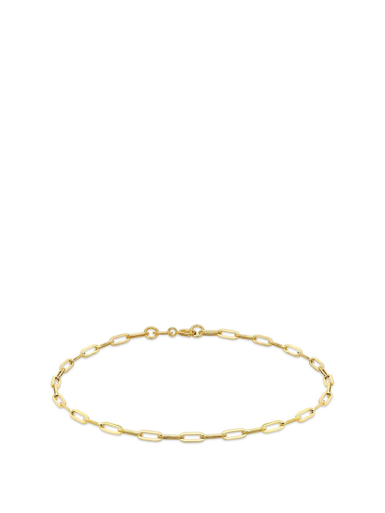 the-love-collection-9ct-gold-paper-chain-bracelet