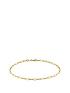 image of love-gold-9ct-gold-paper-chain-bracelet