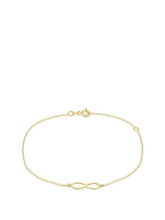 front image of love-gold-9ct-yellow-gold-155mm-x-48mm-infinity-adjustable-bracelet-18cm7-19cm75