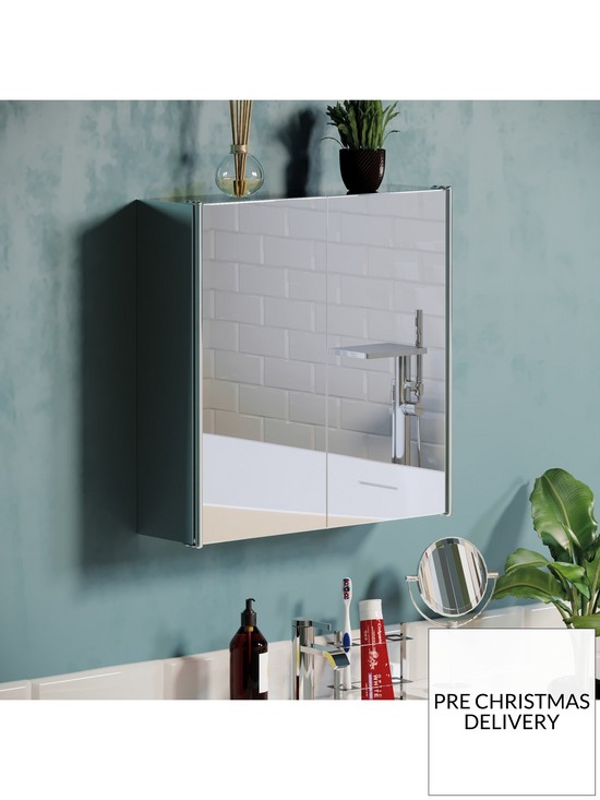 stillFront image of bath-vida-tiano-stainless-steel-mirrored-double-cabinet