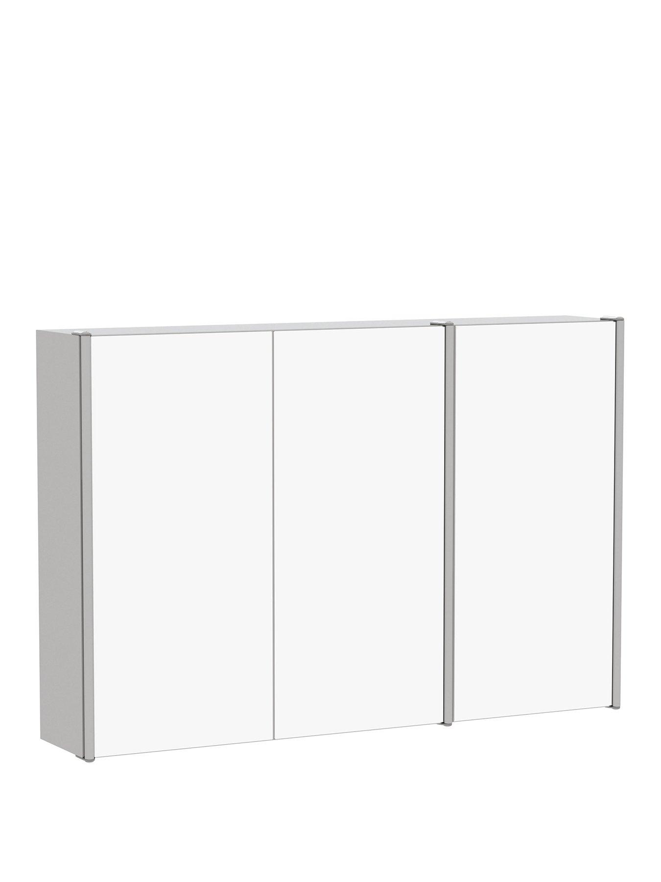 Image 2 of 5 of Bath Vida Tiano Stainless Steel Mirrored Triple Cabinet