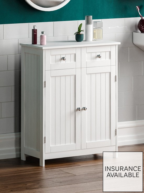 front image of bath-vida-priano-2-drawer-2-door-freestanding-cabinet-white