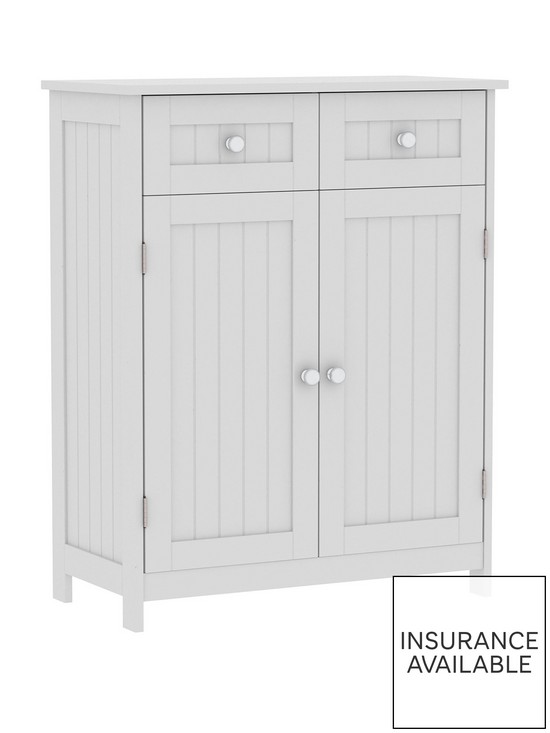 stillFront image of bath-vida-priano-2-drawer-2-door-freestanding-cabinet-white