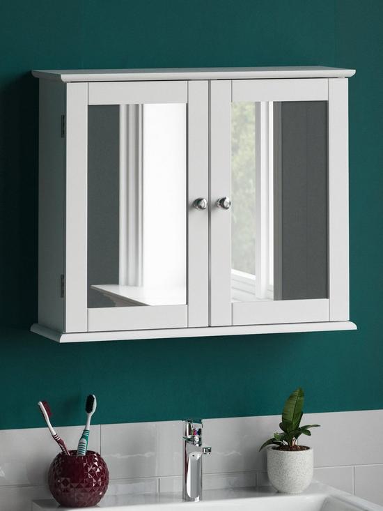 front image of bath-vida-priano-2-door-mirrored-wall-cabinet