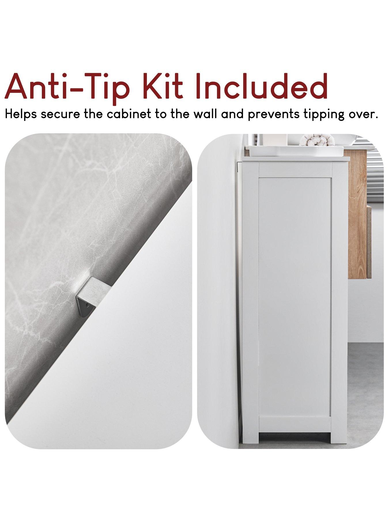 Image 4 of 7 of Bath Vida Priano 4 Drawer 1 Door Freestanding Unit - White